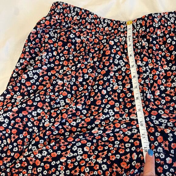 Torrid Side Slit Floral Chiffon Pants size 2 Navy - Picture 7 of 11